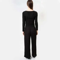 Pantalon large Femme Noir