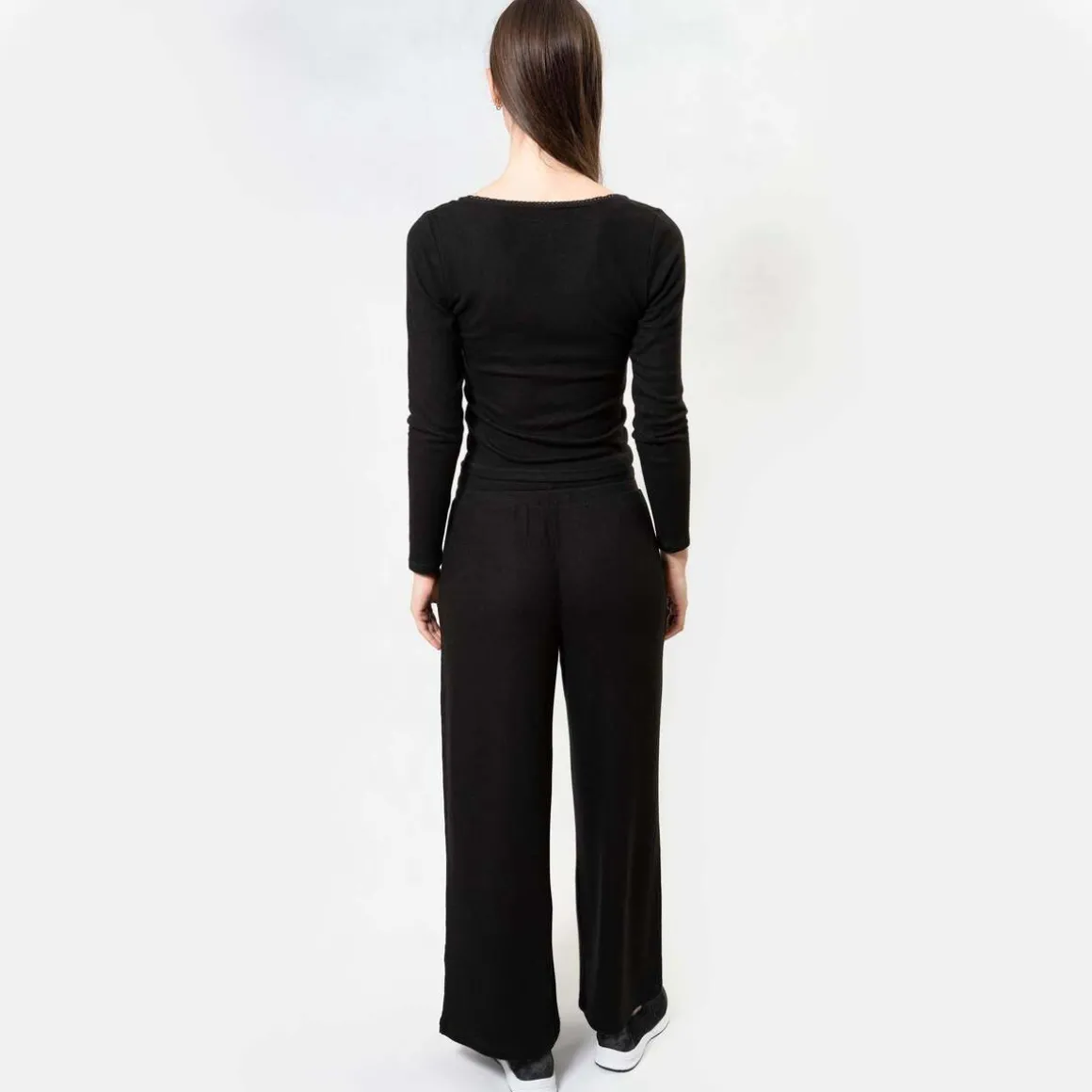 Pantalon large Femme Noir