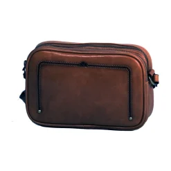 Pochette En Cuir De Vachette Collet Végétal 66821