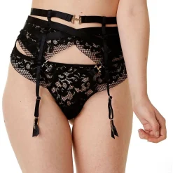 Porte-jarretelle noir Danger