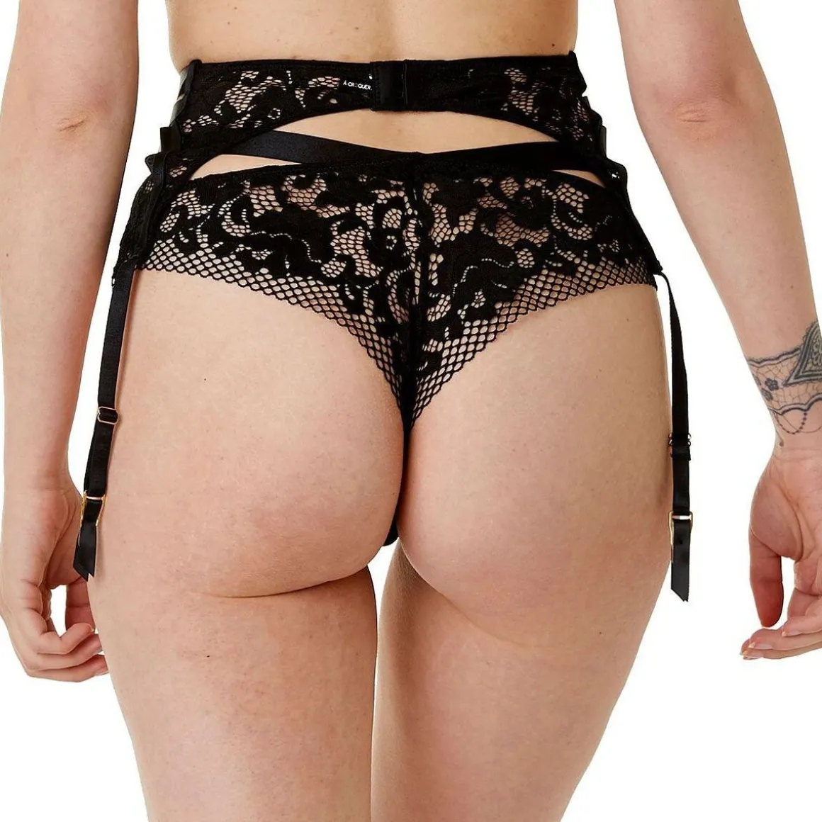 Porte-jarretelle noir Danger