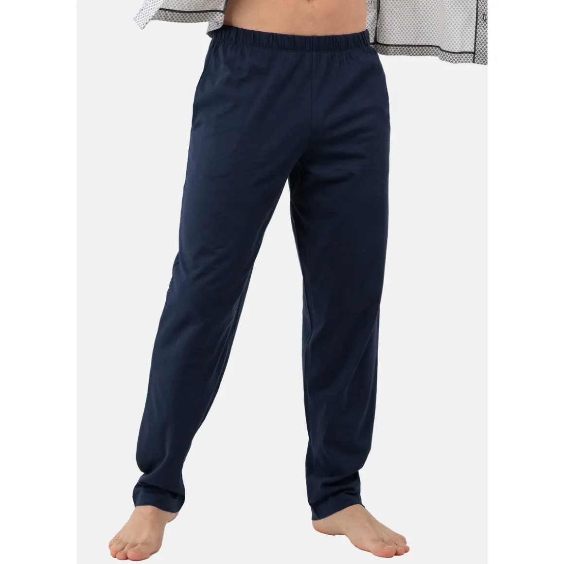 Pyjama long col ouvert MERCERISE