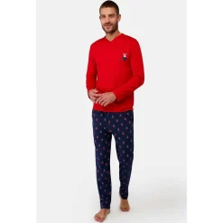 Pyjama long col V - CROC