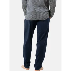 Pyjama long col v coton