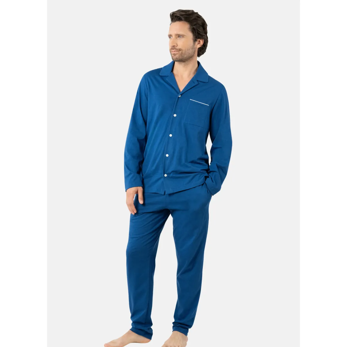Pyjama long ouvert COTON BIO