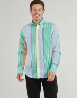 REG VOILE MULTI STRIPE SHIRT
