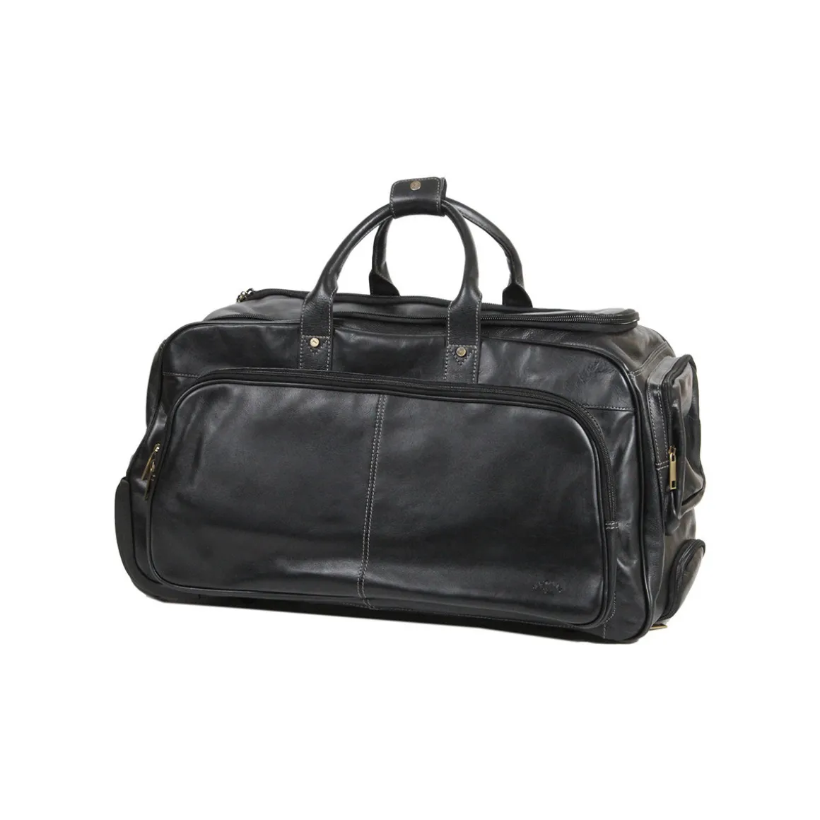 Sac De Voyage À Trolley Cuir De Vachette Gras K 33159