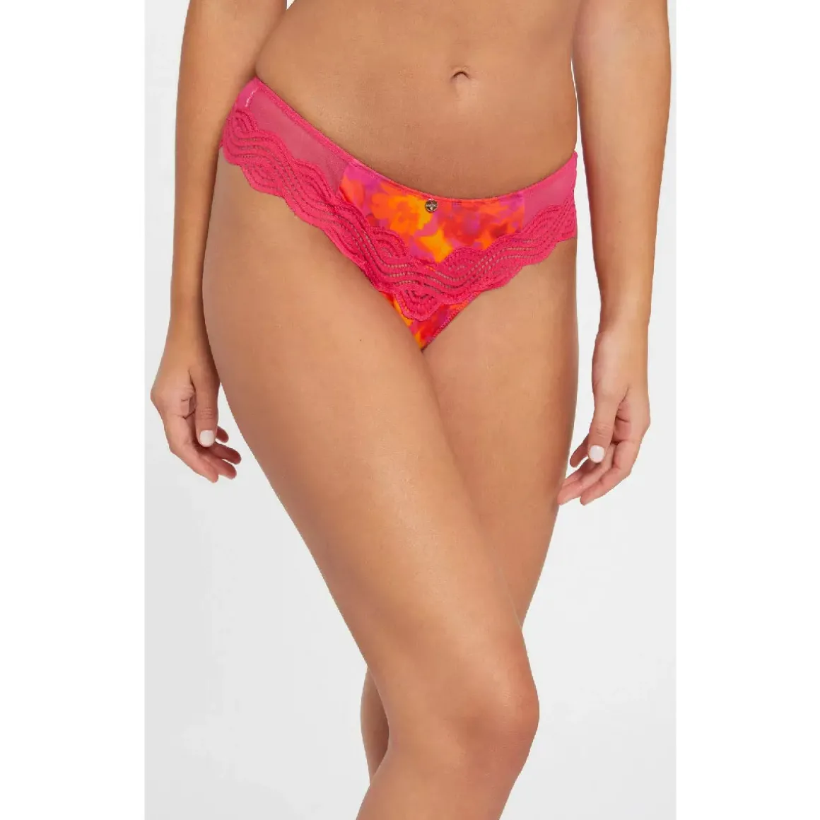 Shorty tanga rose Thaïs