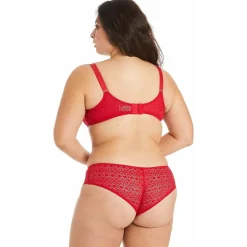 Soutien-gorge à armatures grand maintien rouge Absinthe