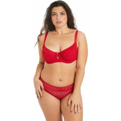 Soutien-gorge à armatures grand maintien rouge Absinthe