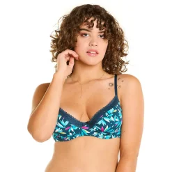 Soutien-gorge à armatures multico bleu Savane