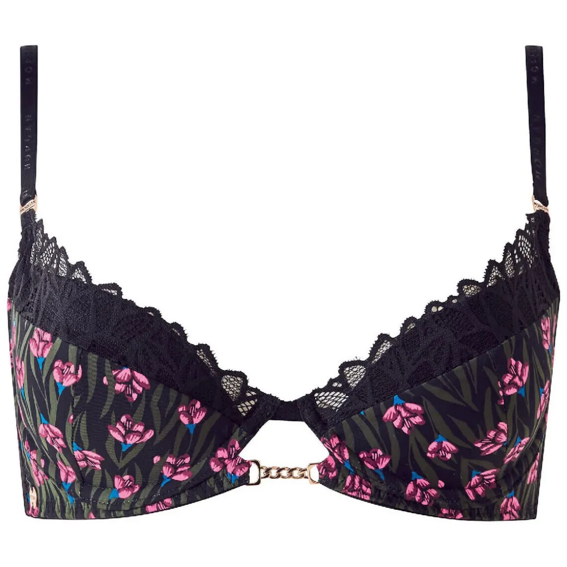 Soutien-gorge ampliforme coques moulées noir Delphine