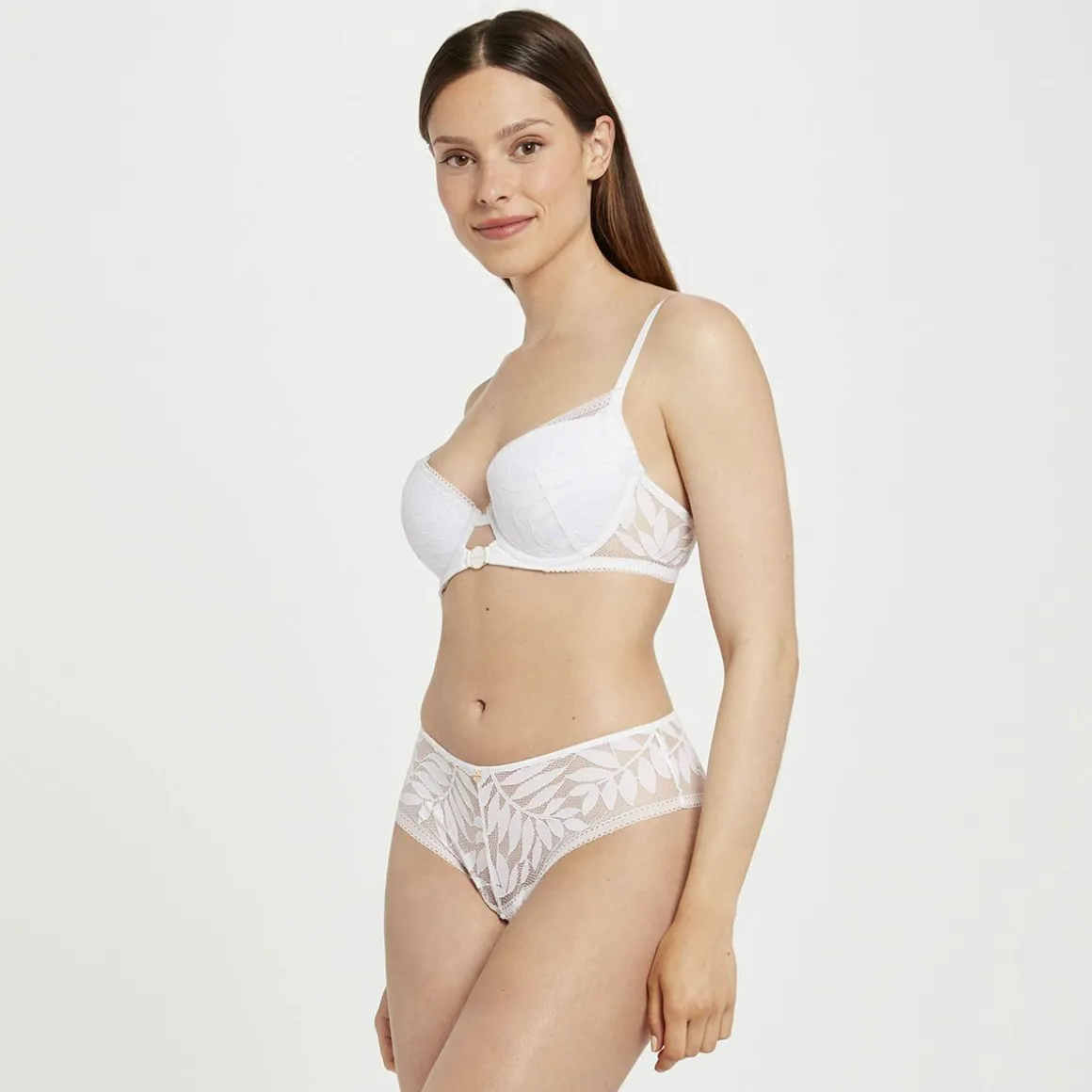 Soutien-gorge ampliforme coque moulée blanc Lina