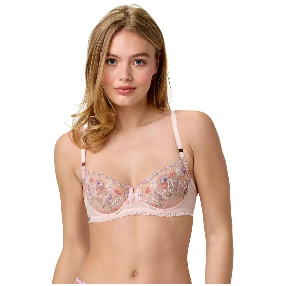 Soutien-gorge coques armatures poudre Floraison
