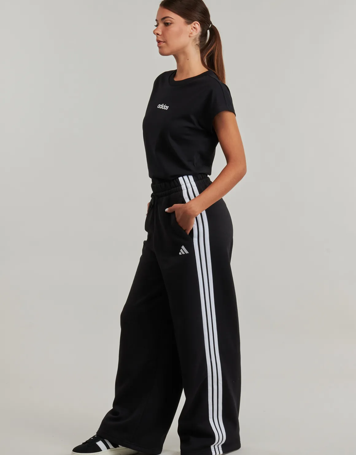 3-Stripes Fleece Wide Pant