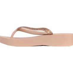 Tong Compensées à Enfiler Mesh Chic Plat