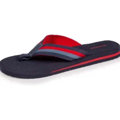 Tongs tige large Homme rayure Marine