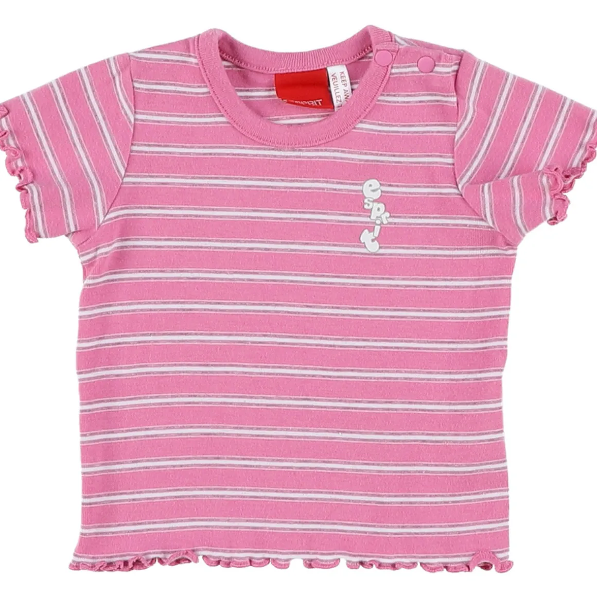 T-shirt rose, blanc