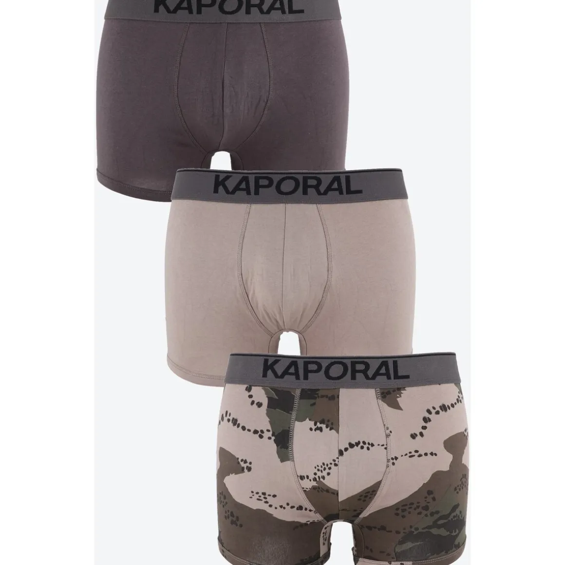 - Pack de 3 Boxers - anthracite et taupe