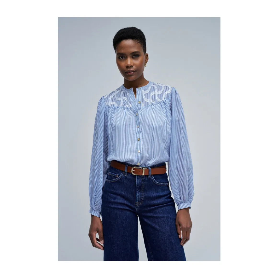 - SHIRT WITH EMBROIDERED