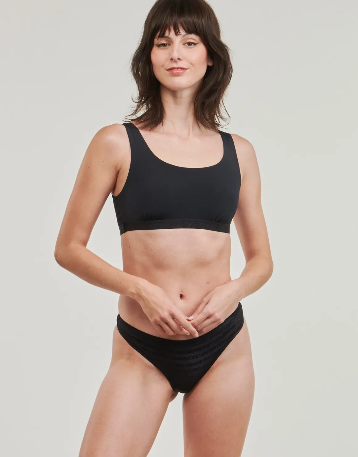 ALL OVER LOGO MESH BRALETTE