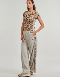 Animal Print 3-Stripes Open Hem Joggers