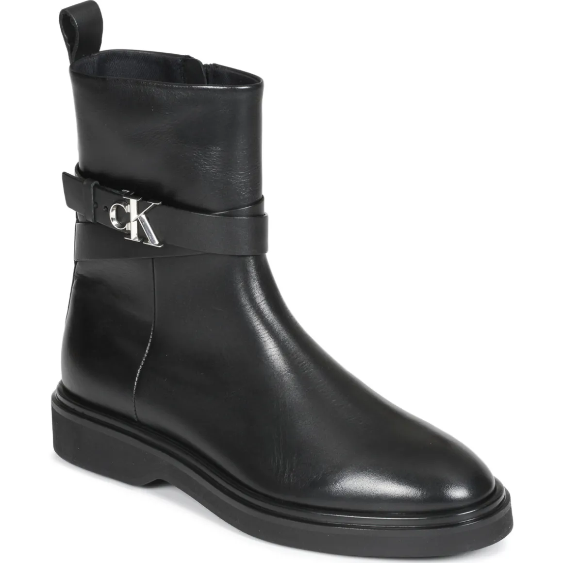 ANKLE BOOT W/ METAL LOGO