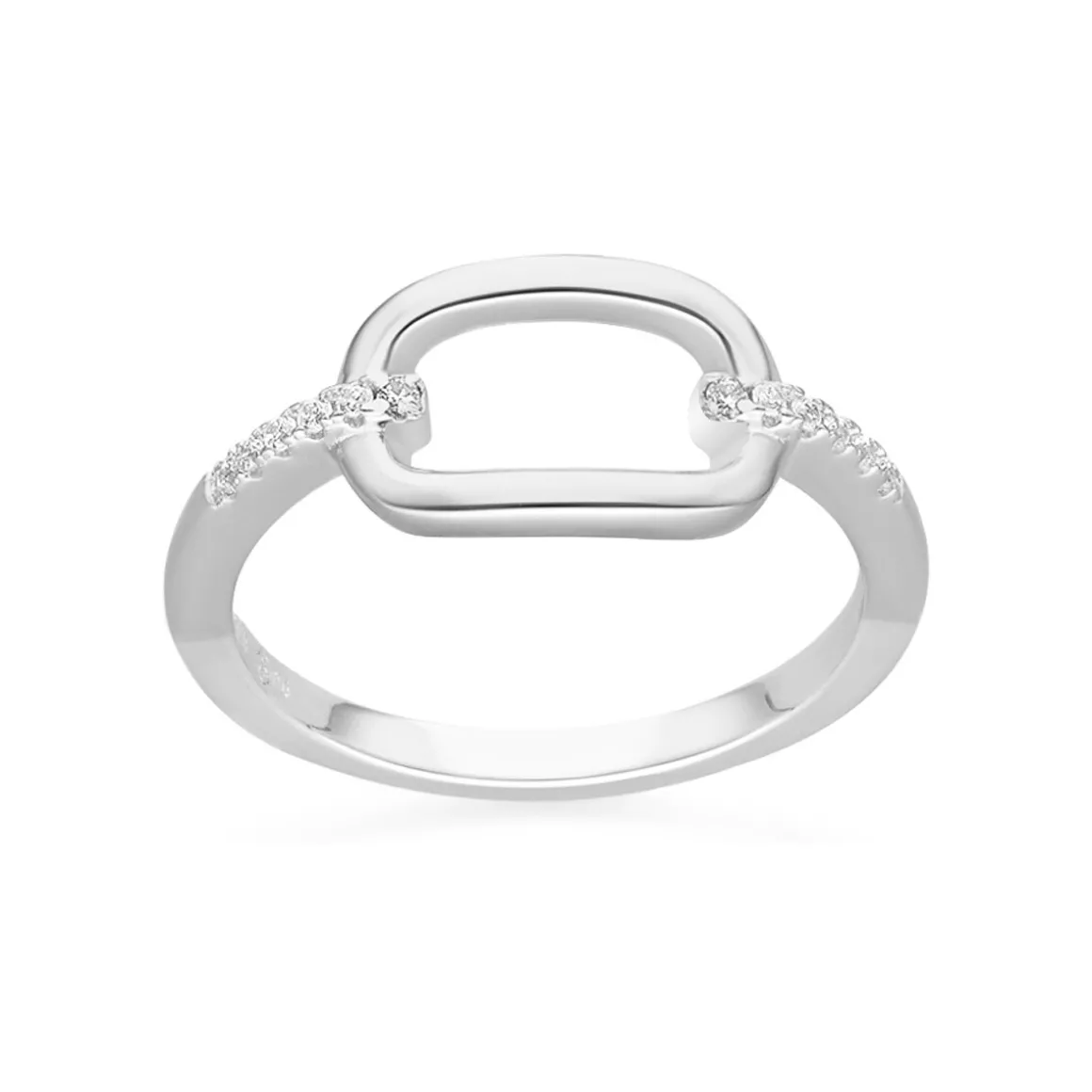 Bague Argent Simple Olga Zirconiums Blanc