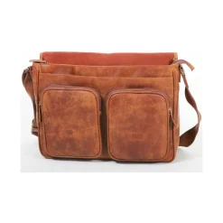 Besace Outland En Cuir De Vachette Vieilli Pleine Fleur GH 8360