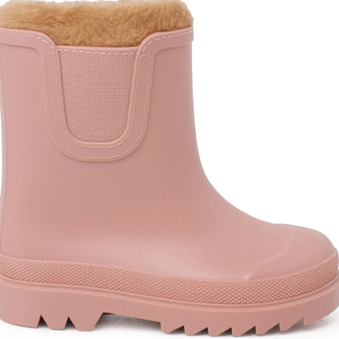 Bottes De Pluie Enfants Chelsea Imitation Fourrure Mouton