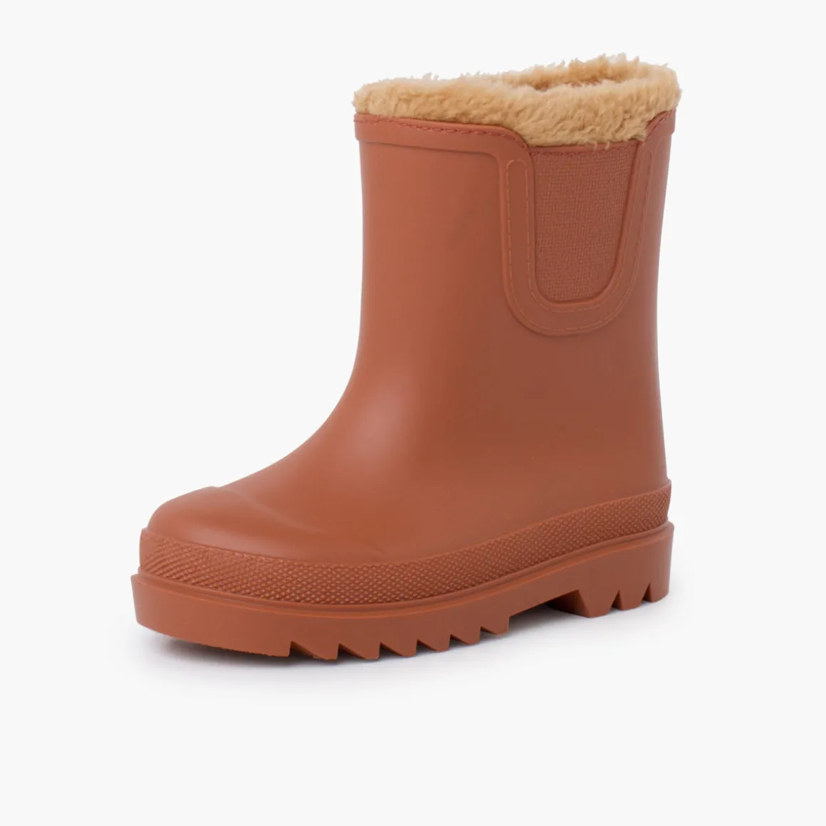 Bottes De Pluie Enfants Chelsea Imitation Fourrure Mouton