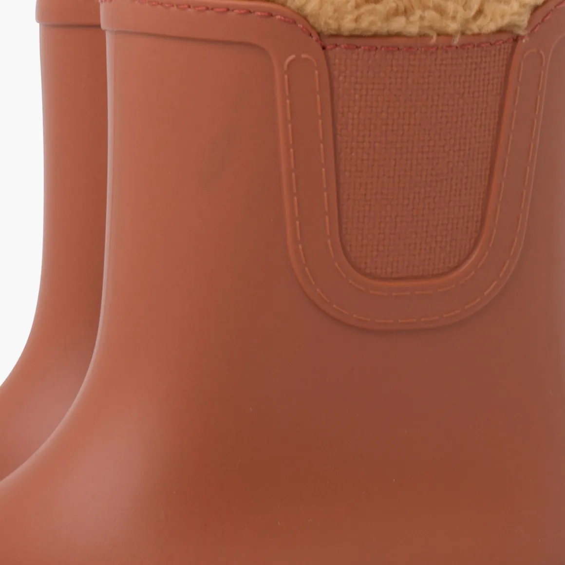 Bottes De Pluie Enfants Chelsea Imitation Fourrure Mouton