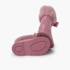 Bottes De Pluie Style Verni Et Nœud En Satin