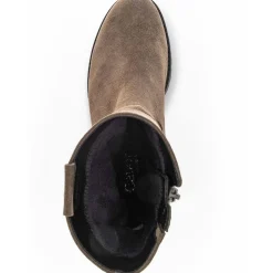 Bottines en cuir à talon décroché