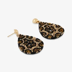 Boucles d'oreilles gouttes léopard Léopard félin