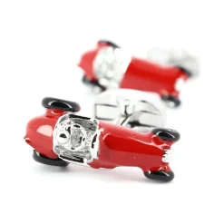 Boutons de manchette bolide rouge Rouge Vermillon