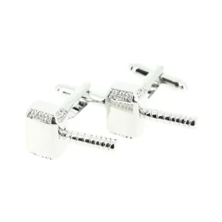 Boutons de manchette Super Héro Gris acier