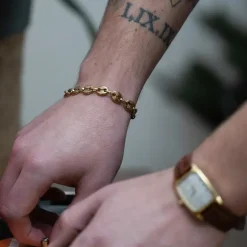 Bracelet Style doré grain de café