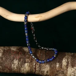 Bracelet en acier et lasurite