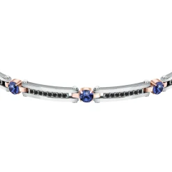 Bracelet en acier et zircon