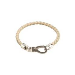 Bracelet en cuir beige