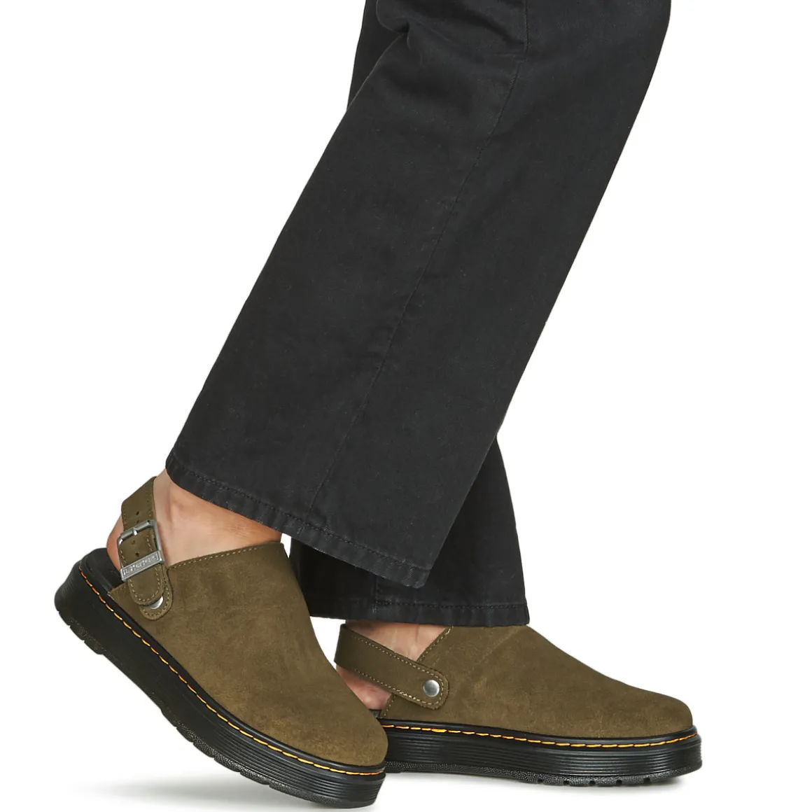 Brookline Mule DMs Olive Bronx Suede