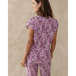 by - Blouse manches T tissu fluide