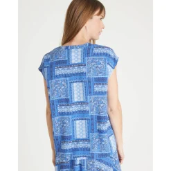 by - Blouse manches T tissu fluide