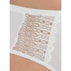 by - Culotte midi détails dentelle