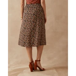 by - Jupe boutonnée élastiquée