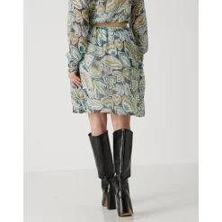 by - Jupe courte élastiquée en voile