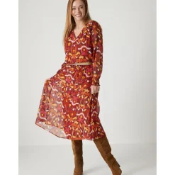 by - Jupe longue élastiquée en voile