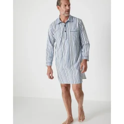 by - Liquette de nuit homme en popeline