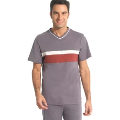 by - Lot de 1 pyjashorts à rayures en jersey